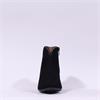 Wonders V Cut Pointed Block Heel Boot - Black Suede